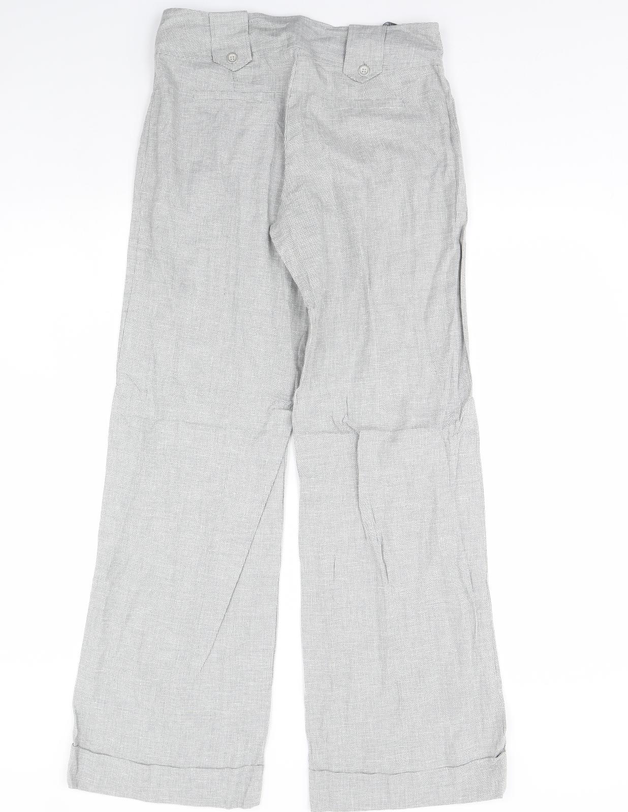 Topshop Womens Grey Herringbone  Trousers  Size 10 L32 in