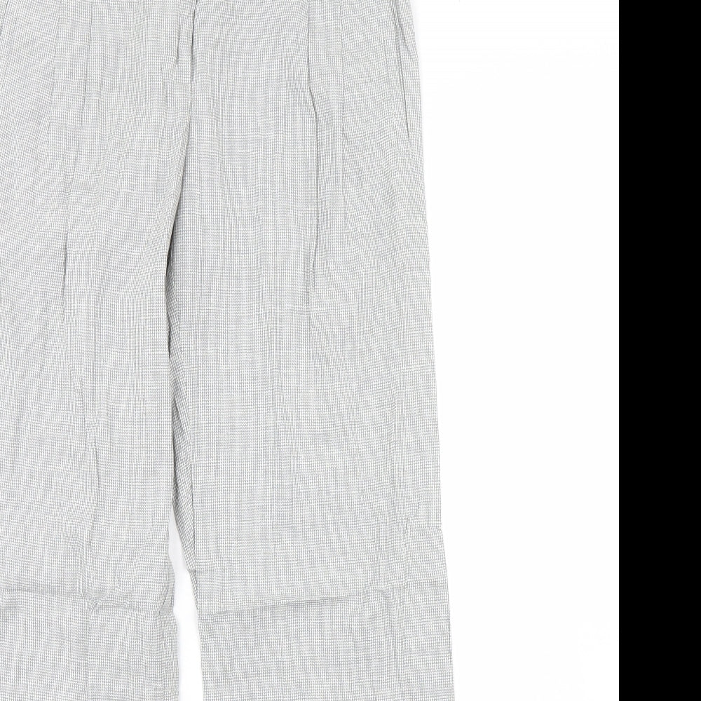 Topshop Womens Grey Herringbone  Trousers  Size 10 L32 in