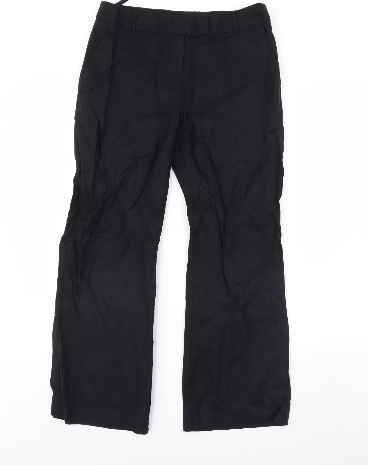 M&S Womens Black   Trousers  Size 10 L29 in