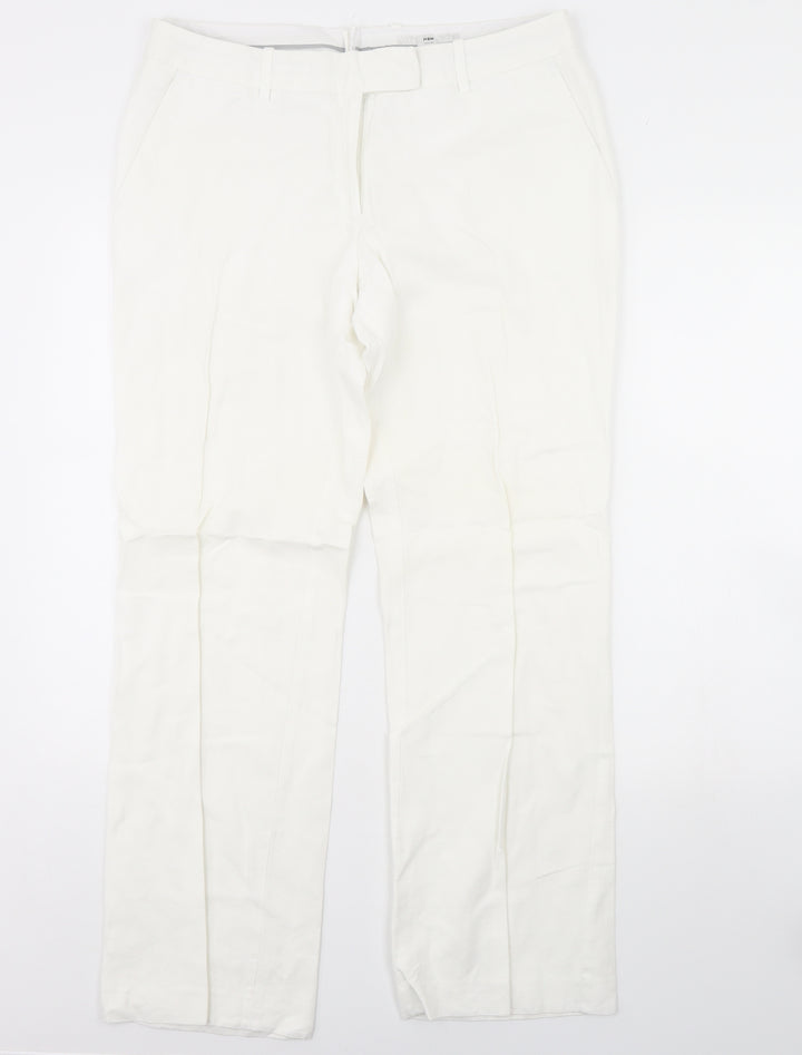 H&M Womens Ivory   Trousers  Size 14 L30 in