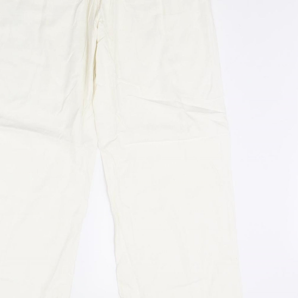 M&S Womens Ivory   Trousers  Size 12 L30 in