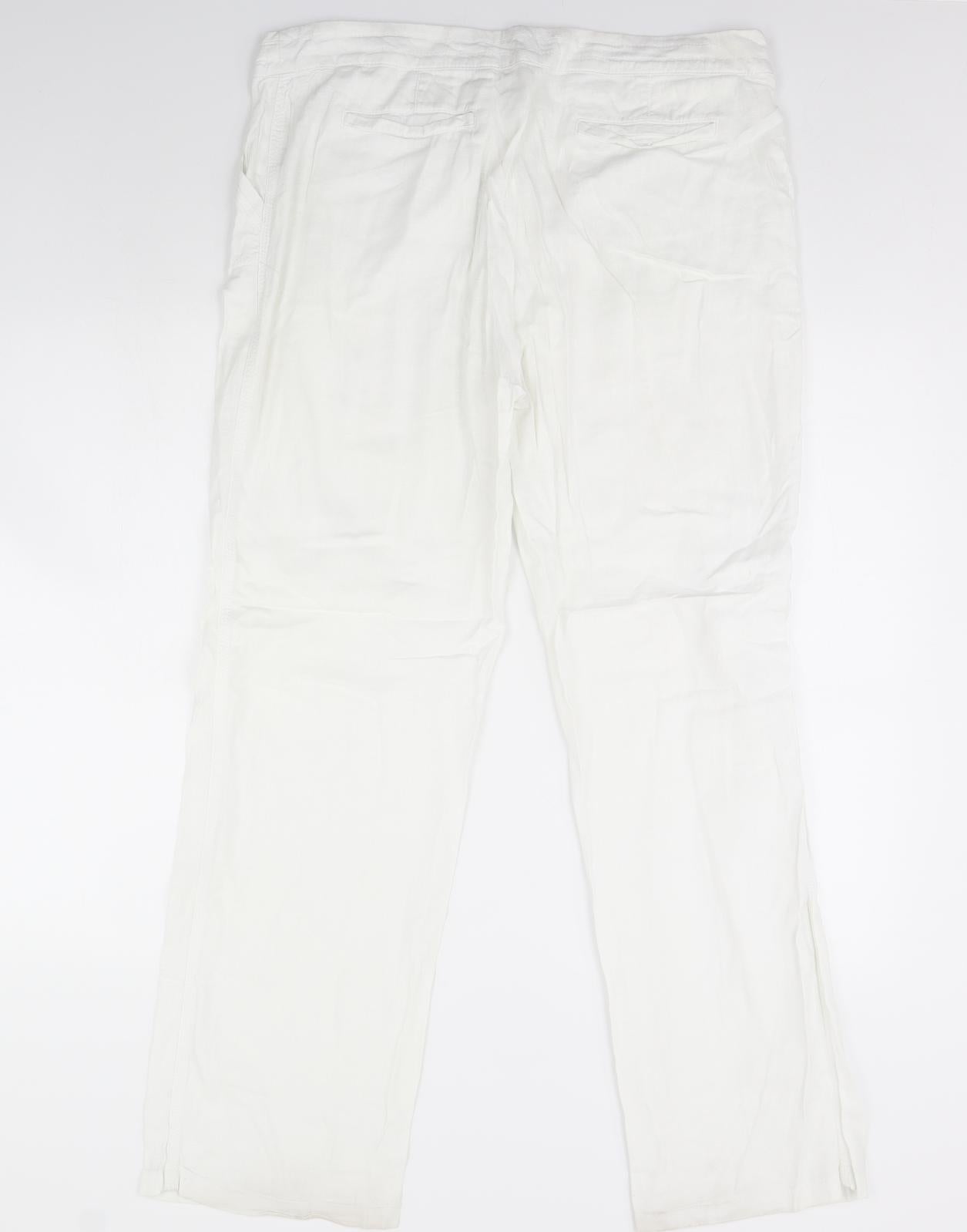 Papaya Womens White   Trousers  Size 14 L30 in