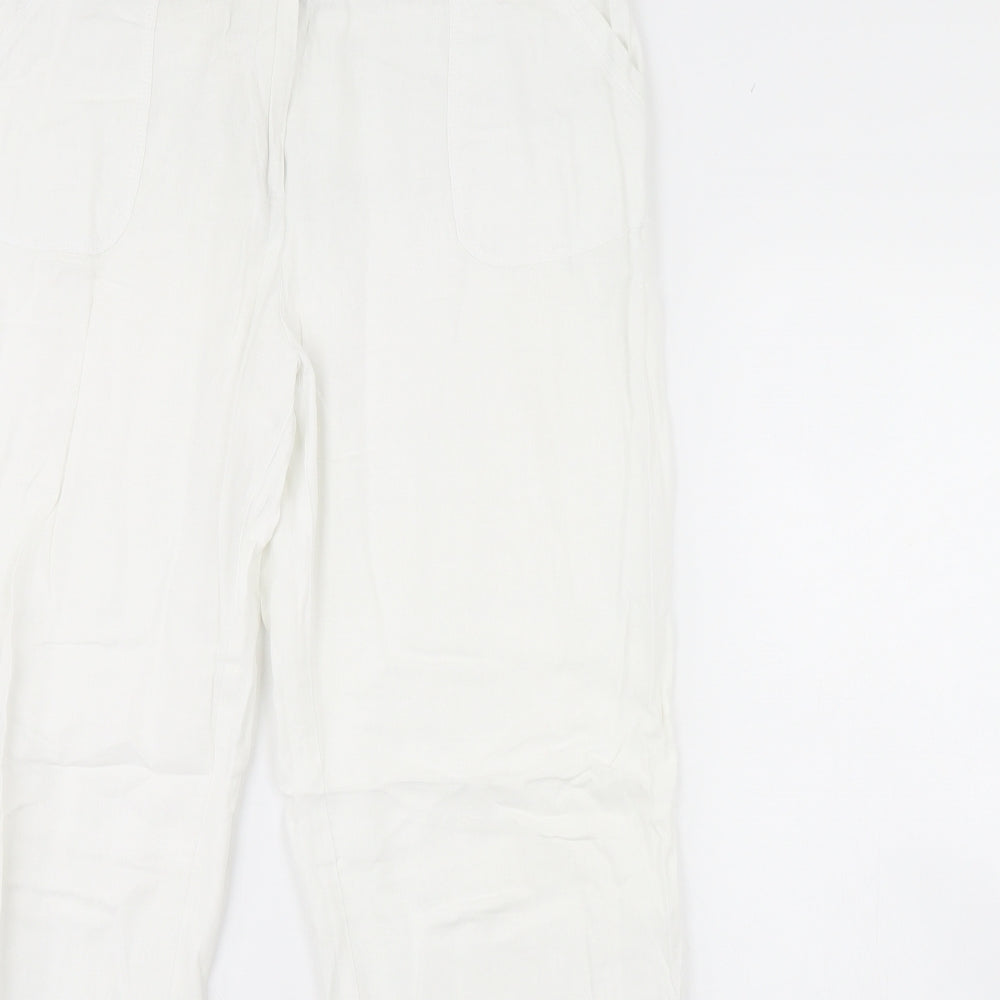 Papaya Womens White   Trousers  Size 14 L30 in