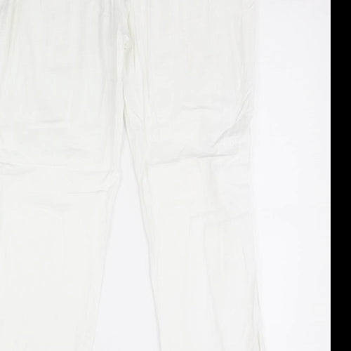 Papaya Womens White   Trousers  Size 14 L30 in
