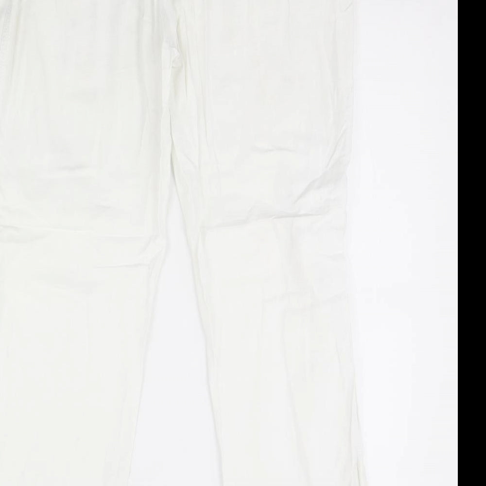Papaya Womens White   Trousers  Size 14 L30 in