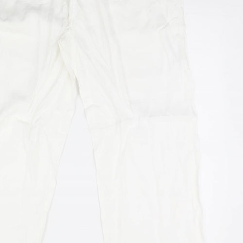 M&S Womens White   Trousers  Size 18 L30 in