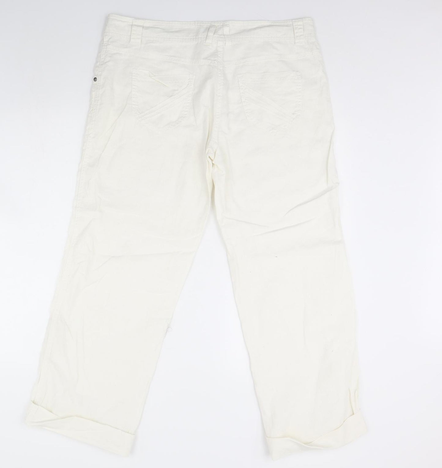 George Womens Ivory   Trousers  Size 14 L29 in