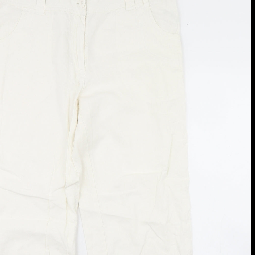 George Womens Ivory   Trousers  Size 14 L29 in