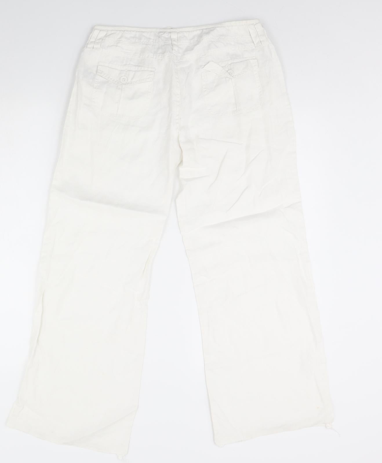 Miss Selfridge Womens White   Trousers  Size 10 L28 in