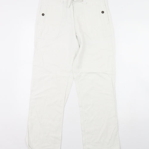 Debenhams Womens White   Trousers  Size 10 L30 in