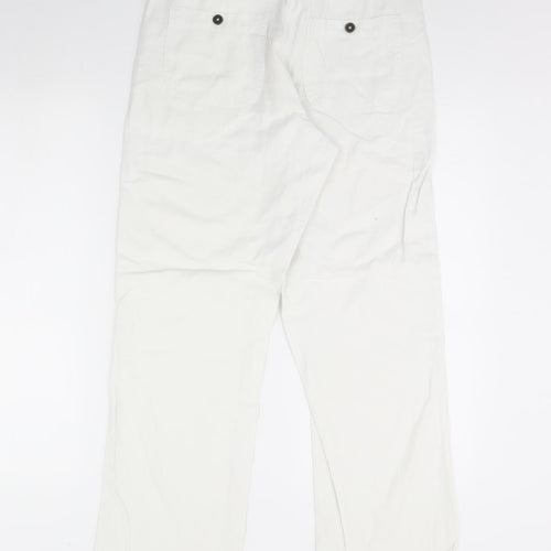 Debenhams Womens White   Trousers  Size 10 L30 in