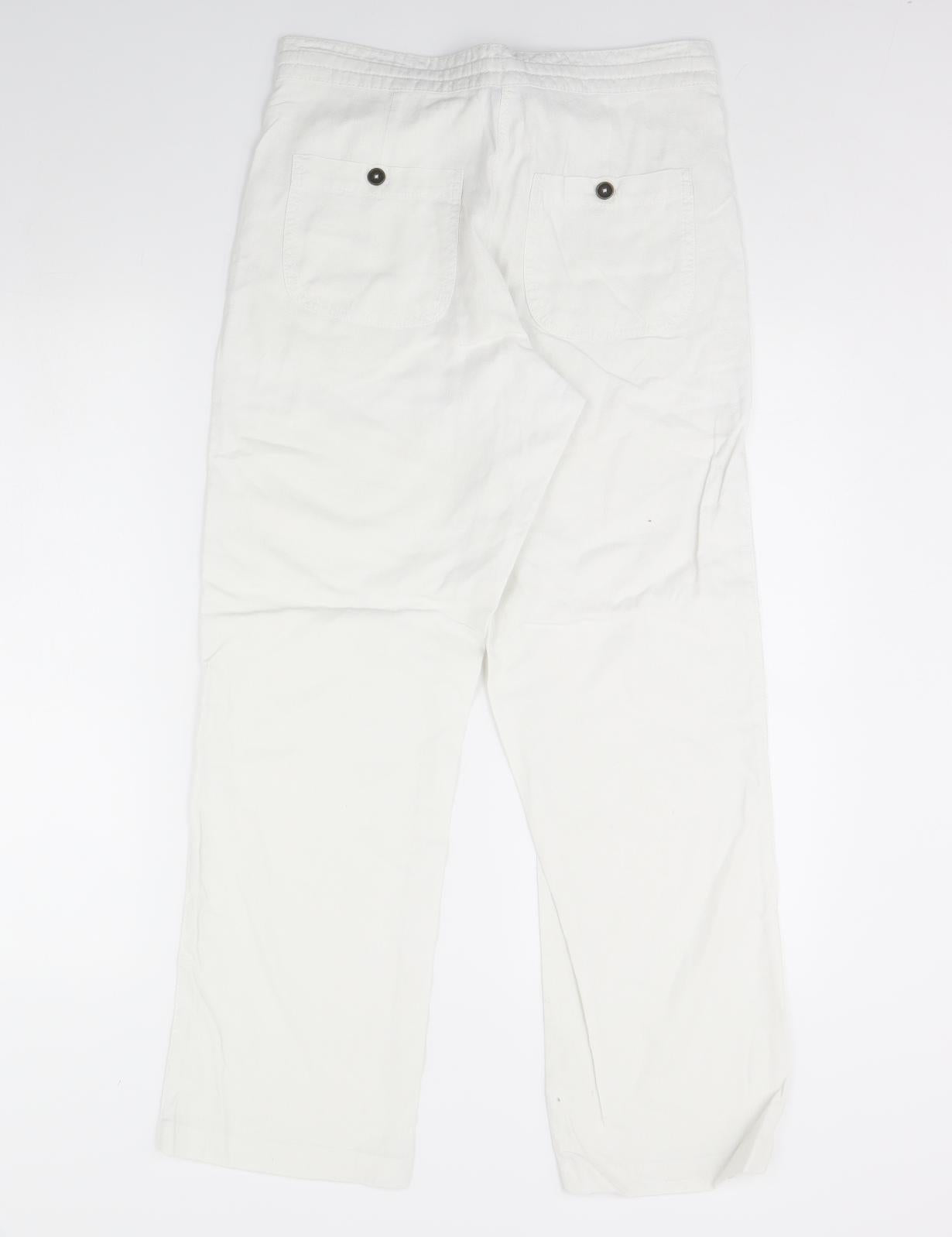 Debenhams Womens White   Trousers  Size 10 L30 in