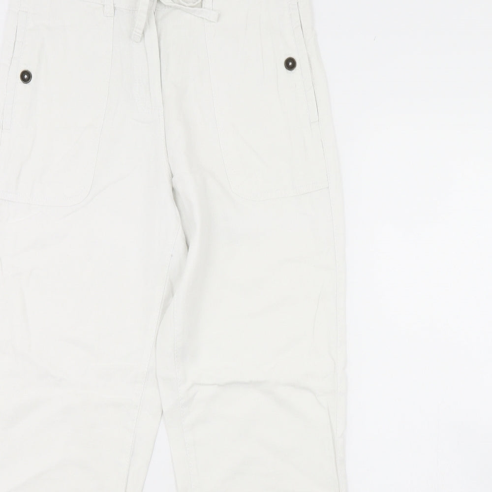 Debenhams Womens White   Trousers  Size 10 L30 in