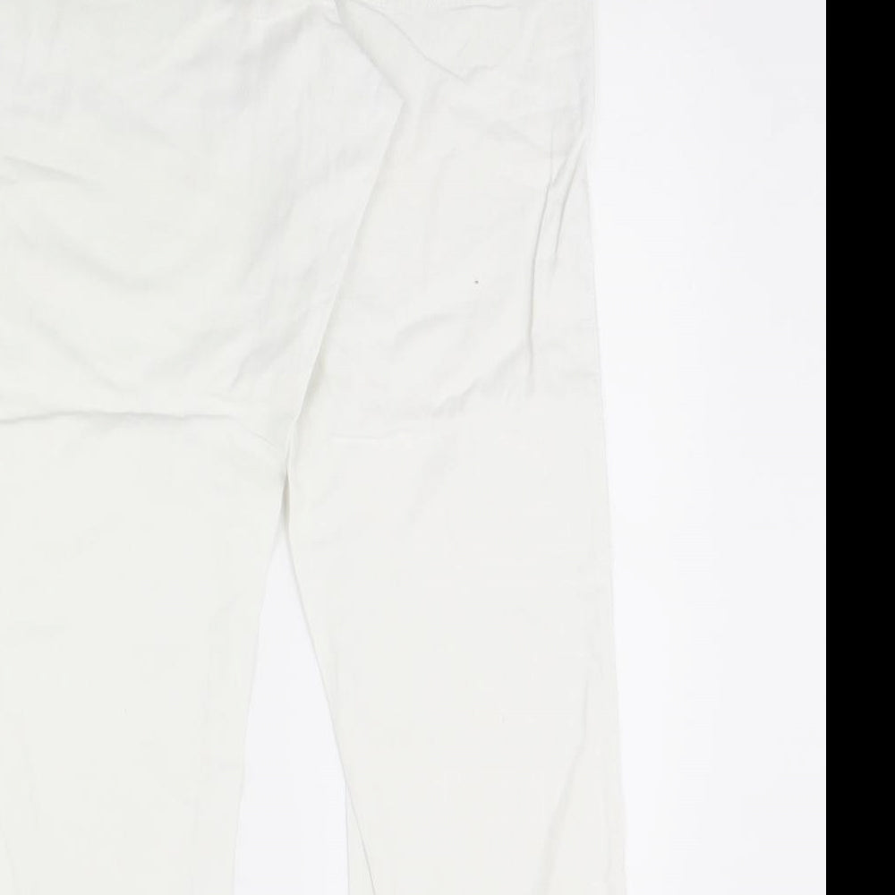 Debenhams Womens White   Trousers  Size 10 L30 in