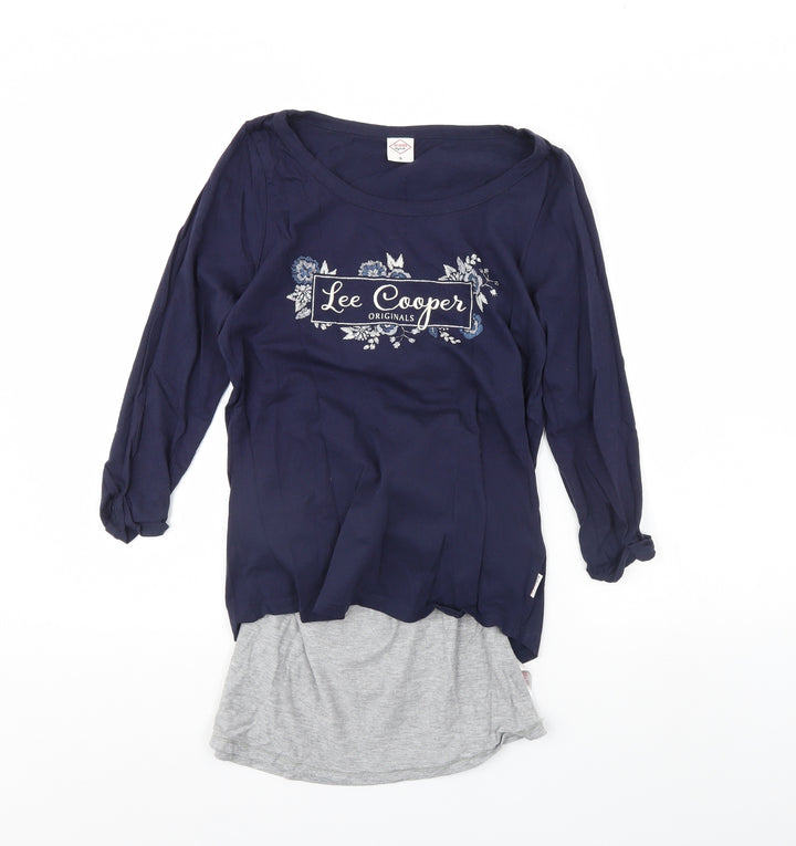 Lee Cooper Womens Blue Basic Blouse Size 8