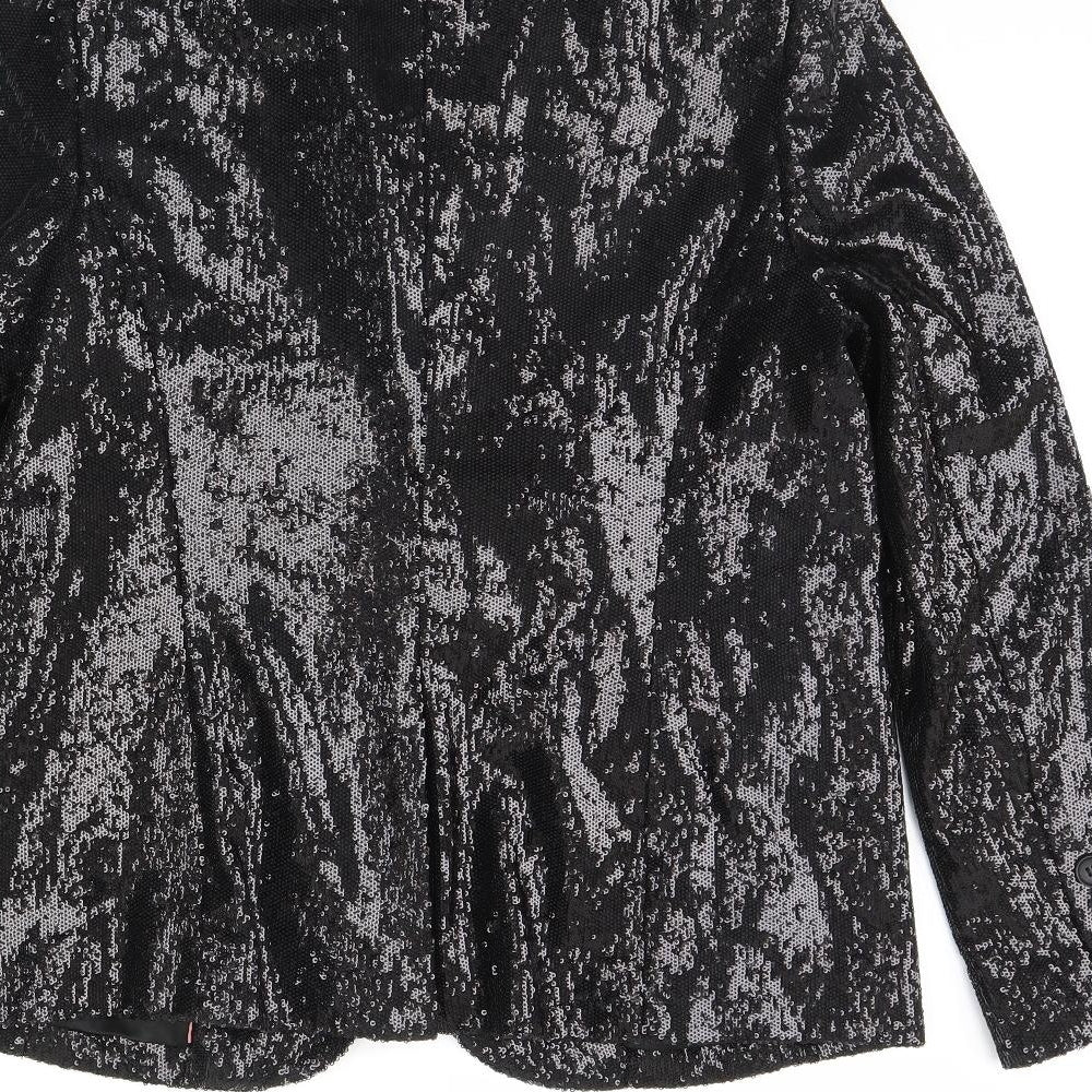 Boden Womens Black  Rayon Jacket  Size 16  - Shoulder Pads
