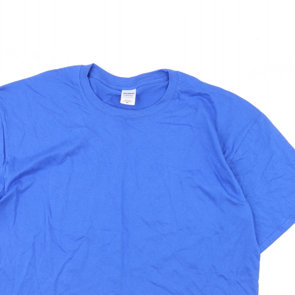 Gildan Mens Blue    T-Shirt Size XL