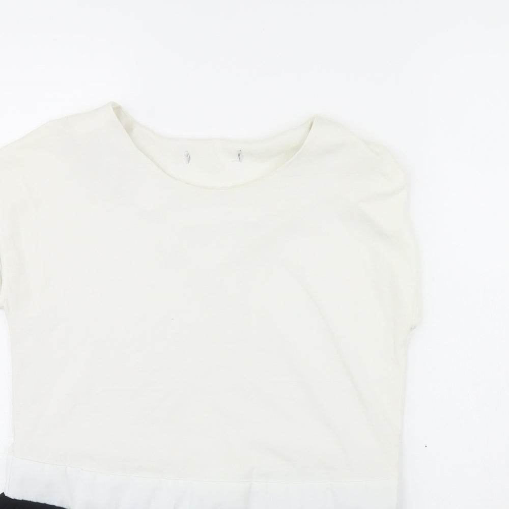 Preworn Womens White   Basic Blouse Size 8