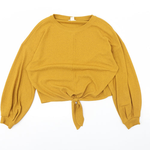 H&M Womens Yellow   Pullover Jumper Size S