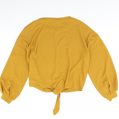 H&M Womens Yellow   Pullover Jumper Size S