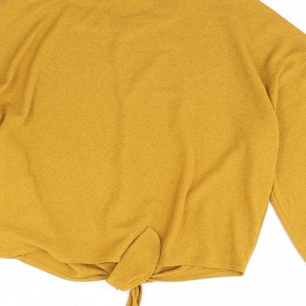 H&M Womens Yellow   Pullover Jumper Size S