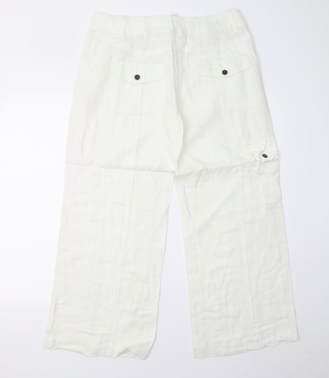 NEXT Womens White   Trousers  Size 12 L28 in