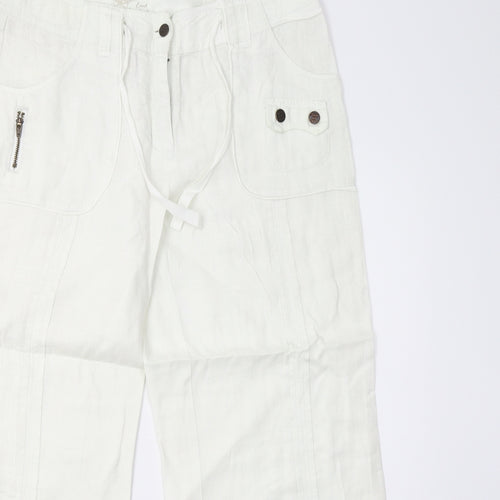 NEXT Womens White   Trousers  Size 12 L28 in