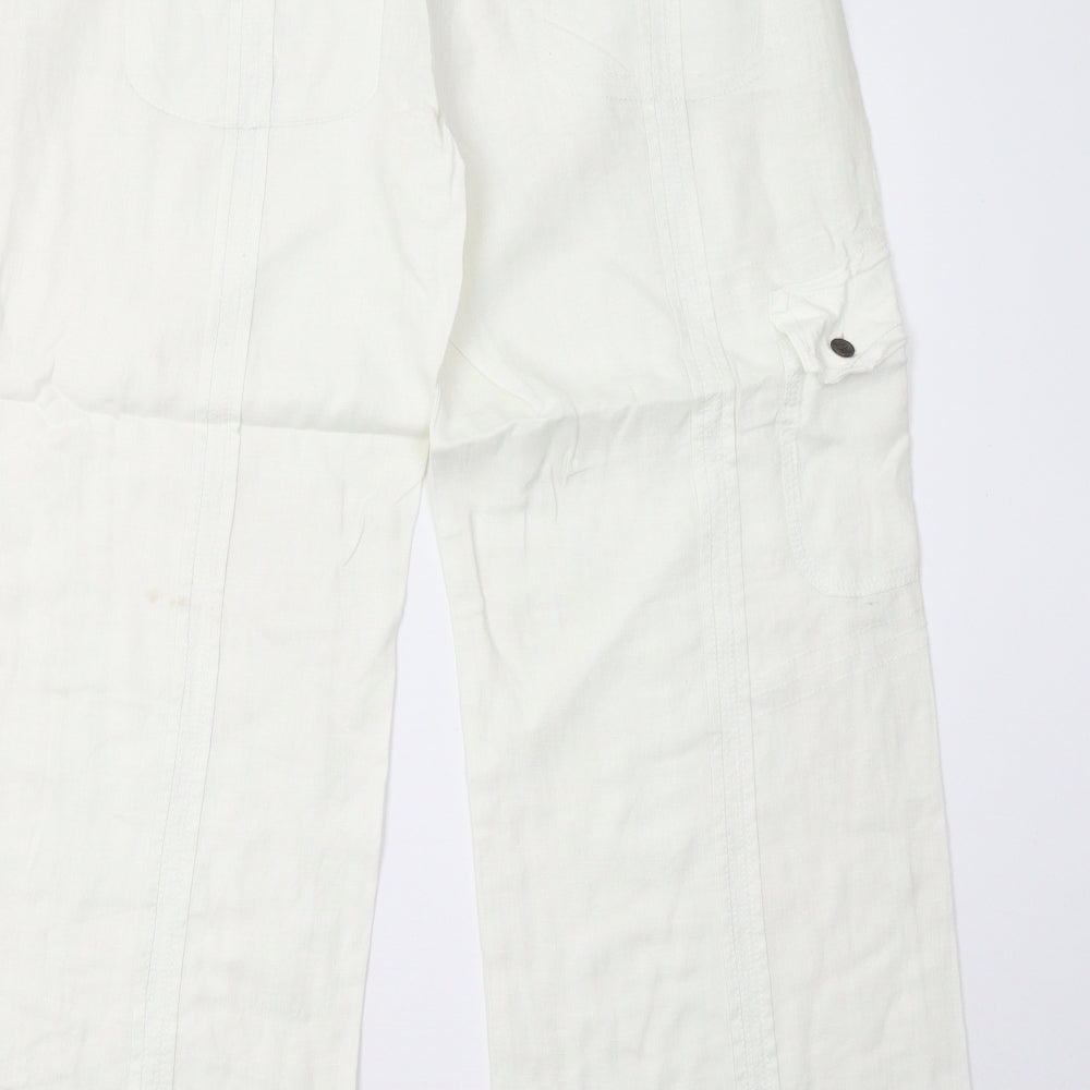 NEXT Womens White   Trousers  Size 12 L28 in