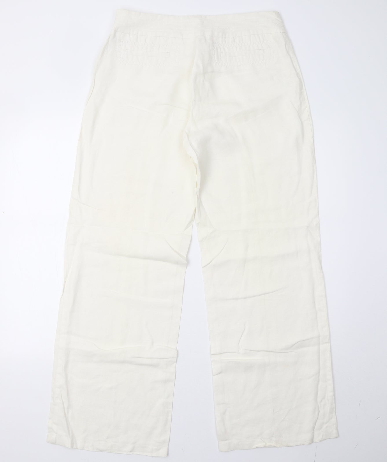 Marks and Spencer Womens White   Trousers  Size 12 L33 in