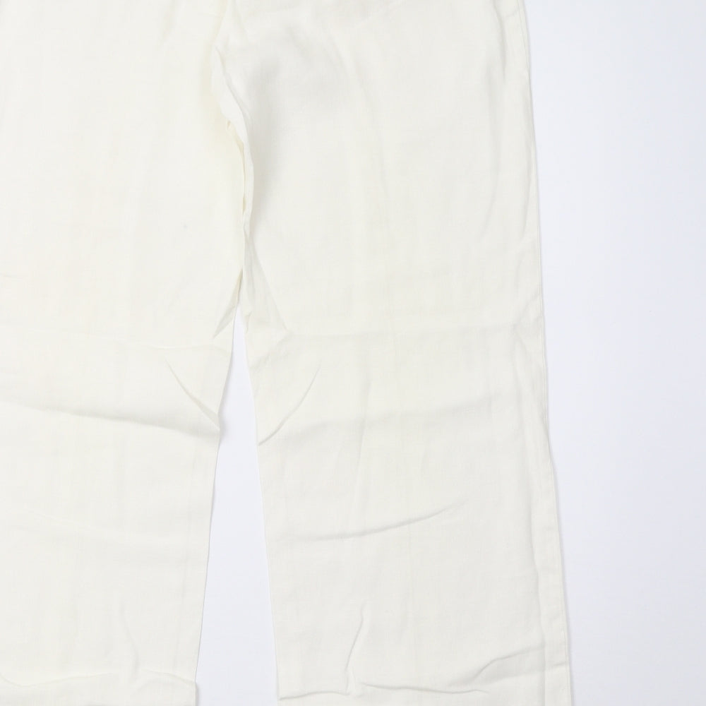 Marks and Spencer Womens White   Trousers  Size 12 L33 in