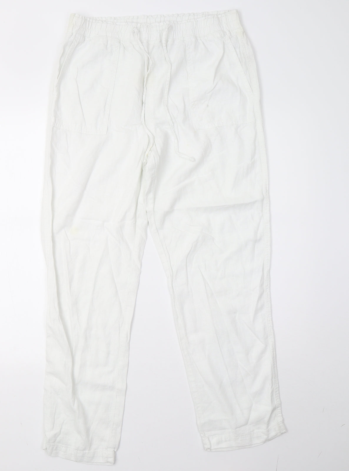 F&F Womens White   Trousers  Size 12 L31 in