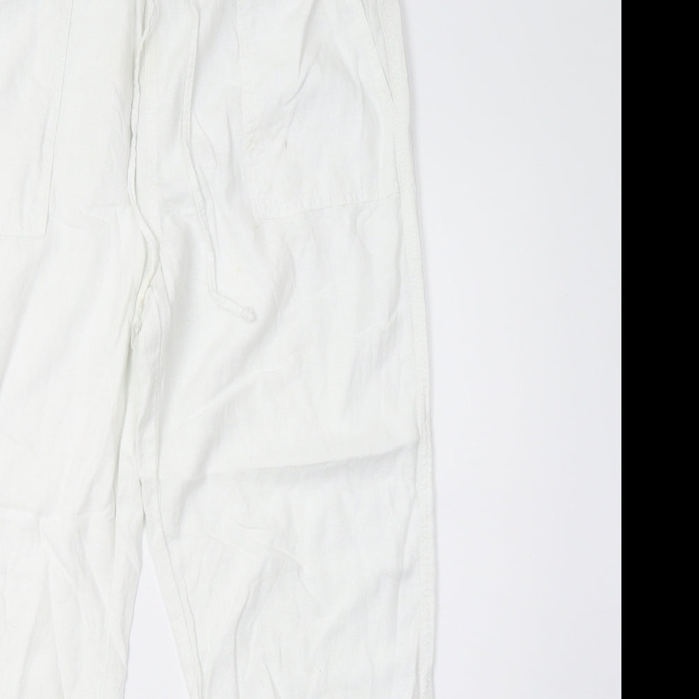 F&F Womens White   Trousers  Size 12 L31 in