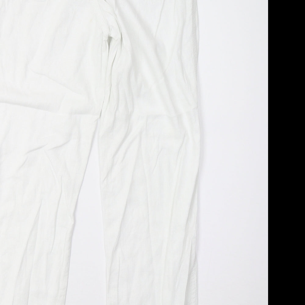 F&F Womens White   Trousers  Size 12 L31 in