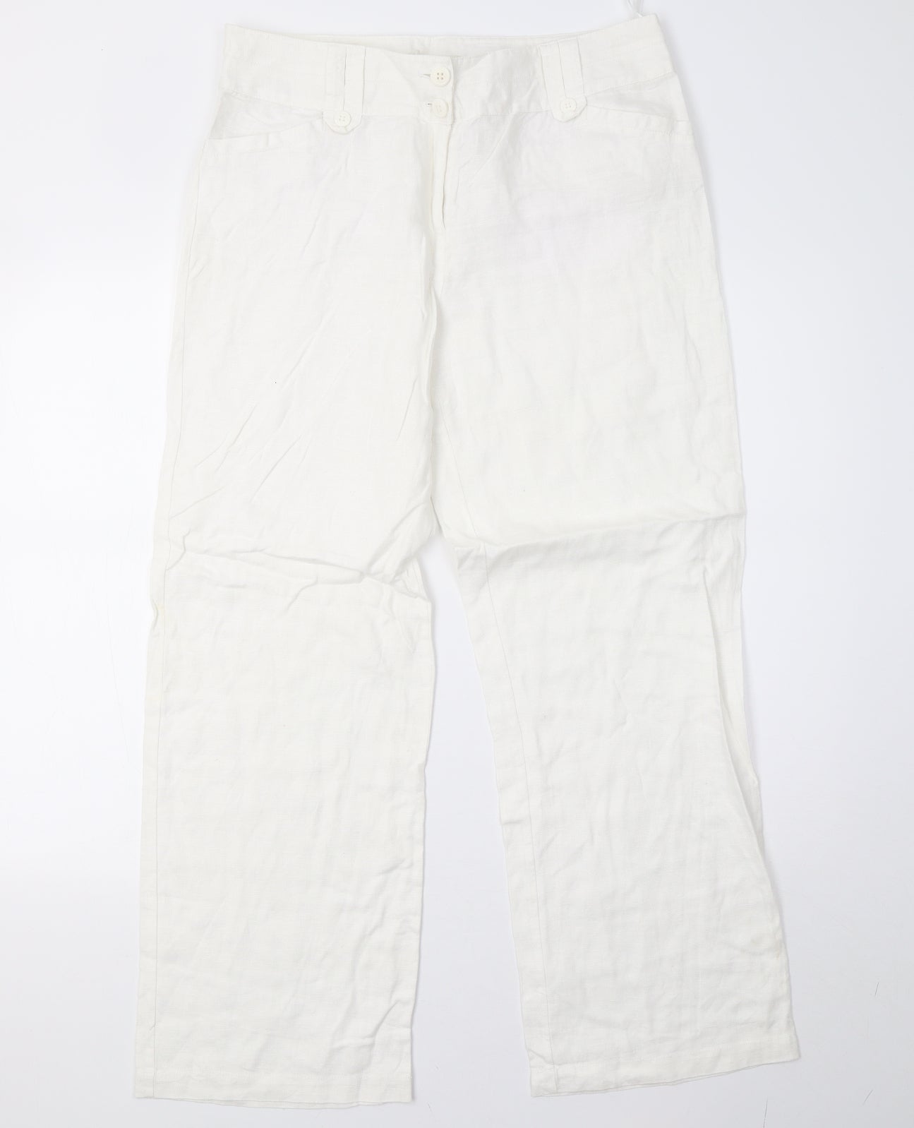 monson Womens White   Trousers  Size 12 L31 in
