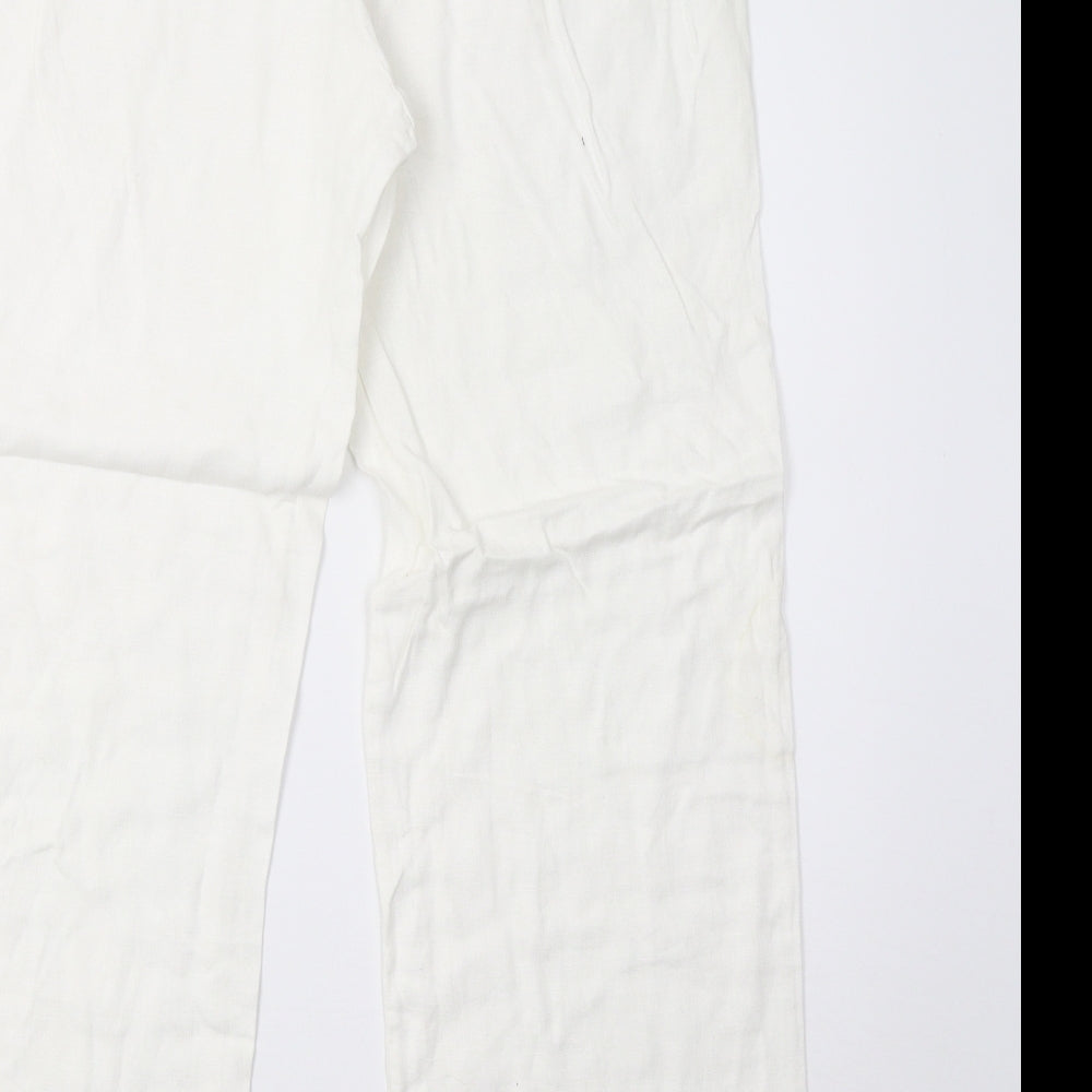 monson Womens White   Trousers  Size 12 L31 in