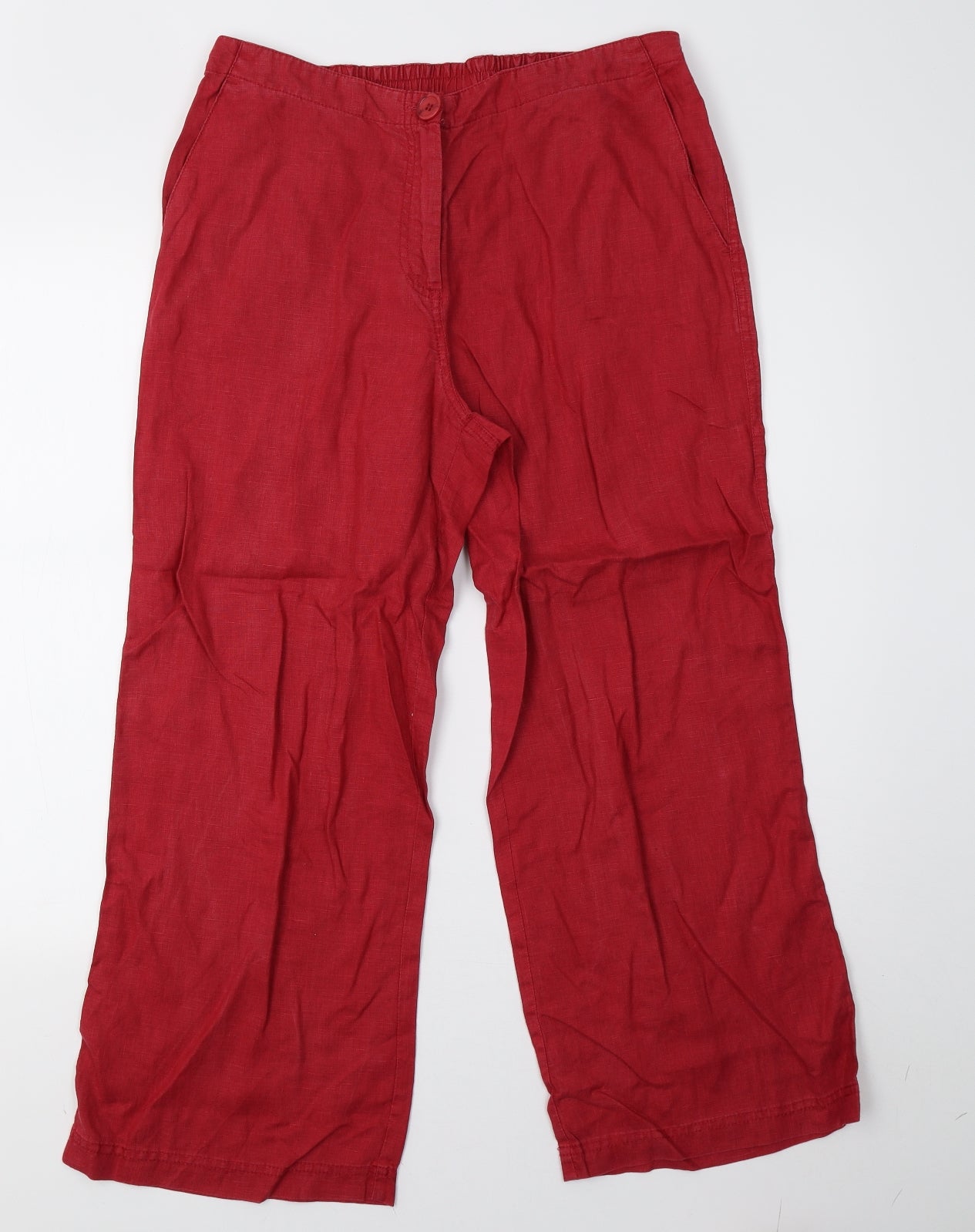 John Lewis Womens Red   Trousers  Size 14 L26 in