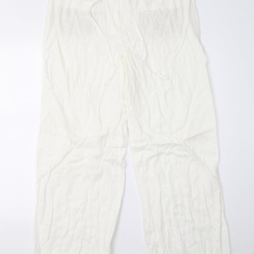 Marks and Spencer Womens White   Trousers  Size 16 L30 in