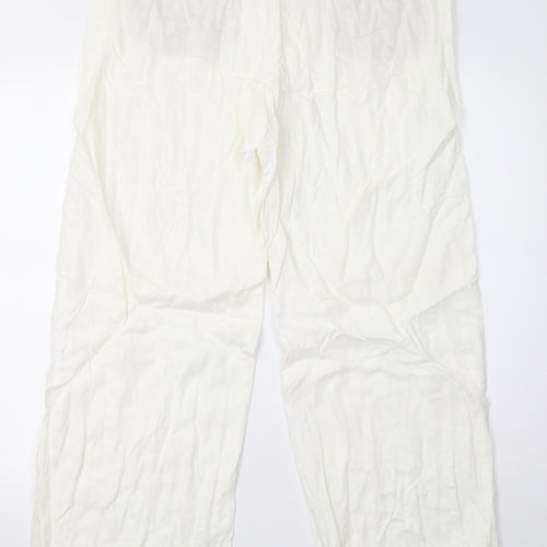 Marks and Spencer Womens White   Trousers  Size 16 L30 in
