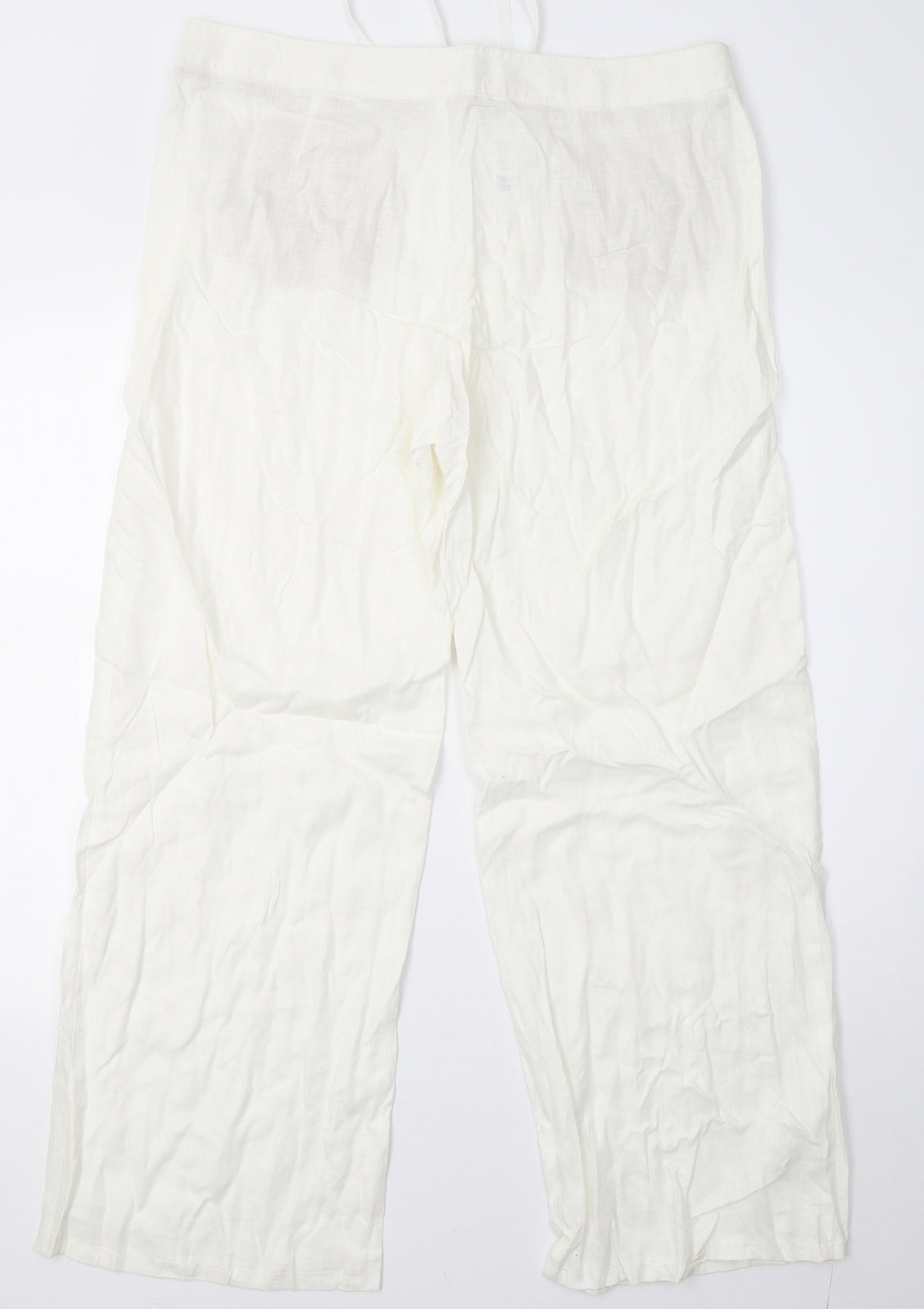 Marks and Spencer Womens White   Trousers  Size 16 L30 in