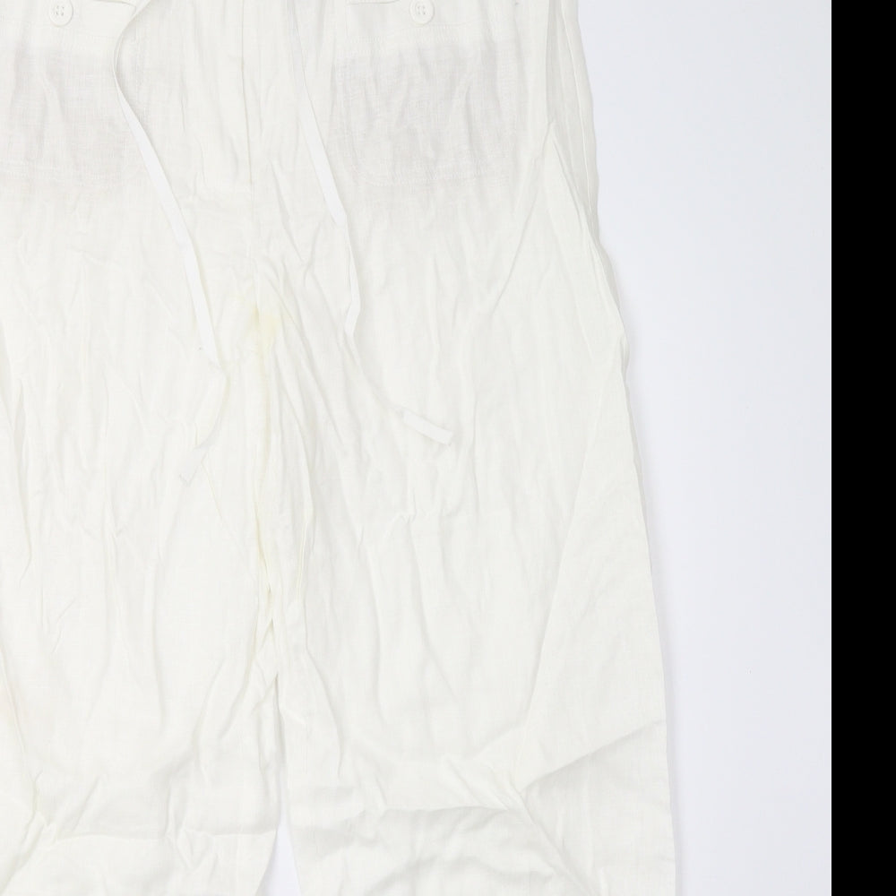 Marks and Spencer Womens White   Trousers  Size 16 L30 in