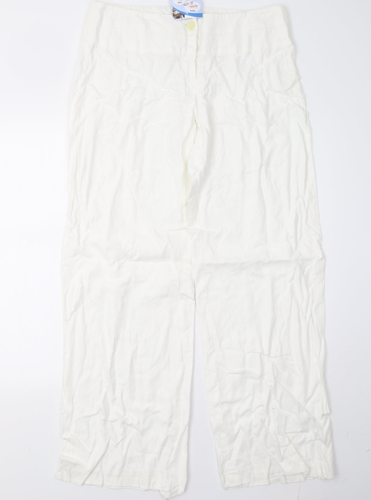 F&F Womens White   Trousers  Size 14 L33 in