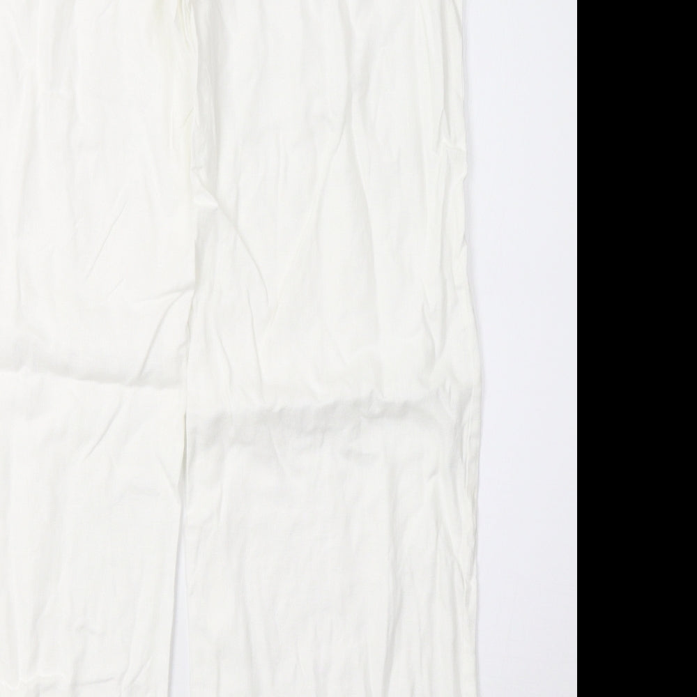 F&F Womens White   Trousers  Size 14 L33 in