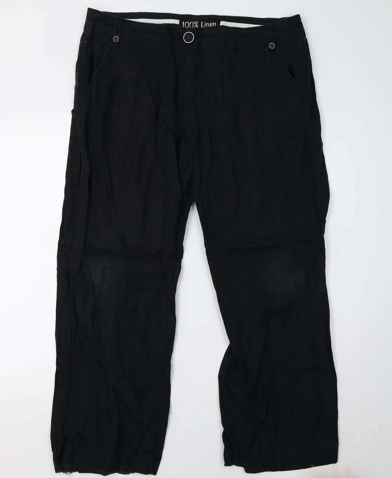 George Womens Black   Trousers  Size 16 L29 in
