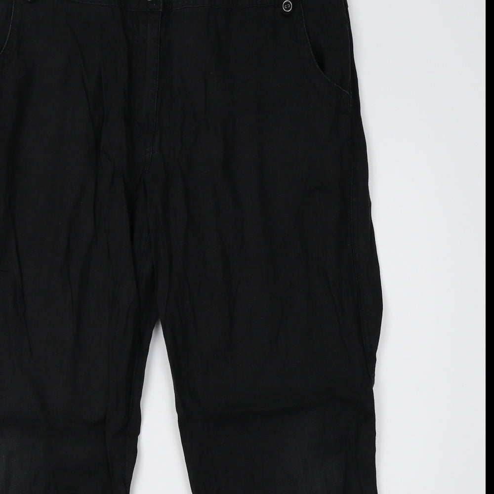George Womens Black   Trousers  Size 16 L29 in