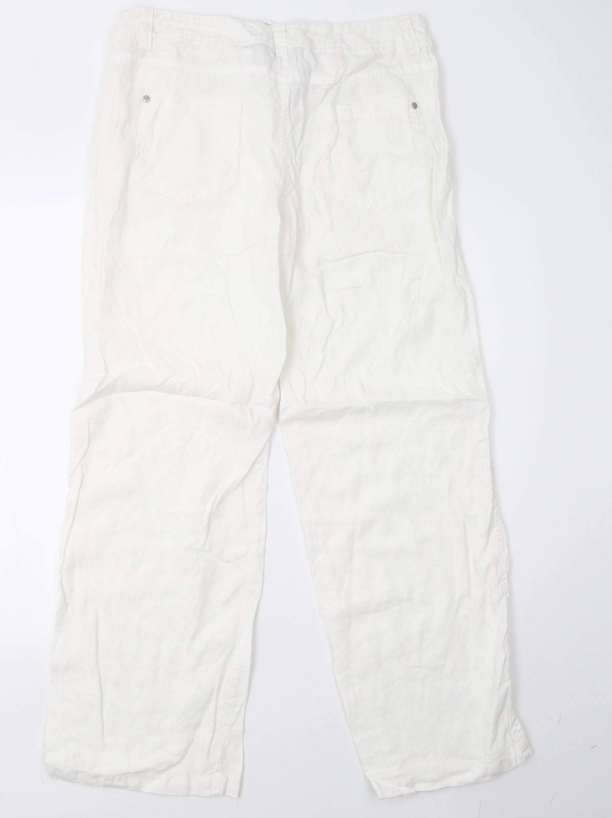 F&F Womens White   Trousers  Size 14 L31 in