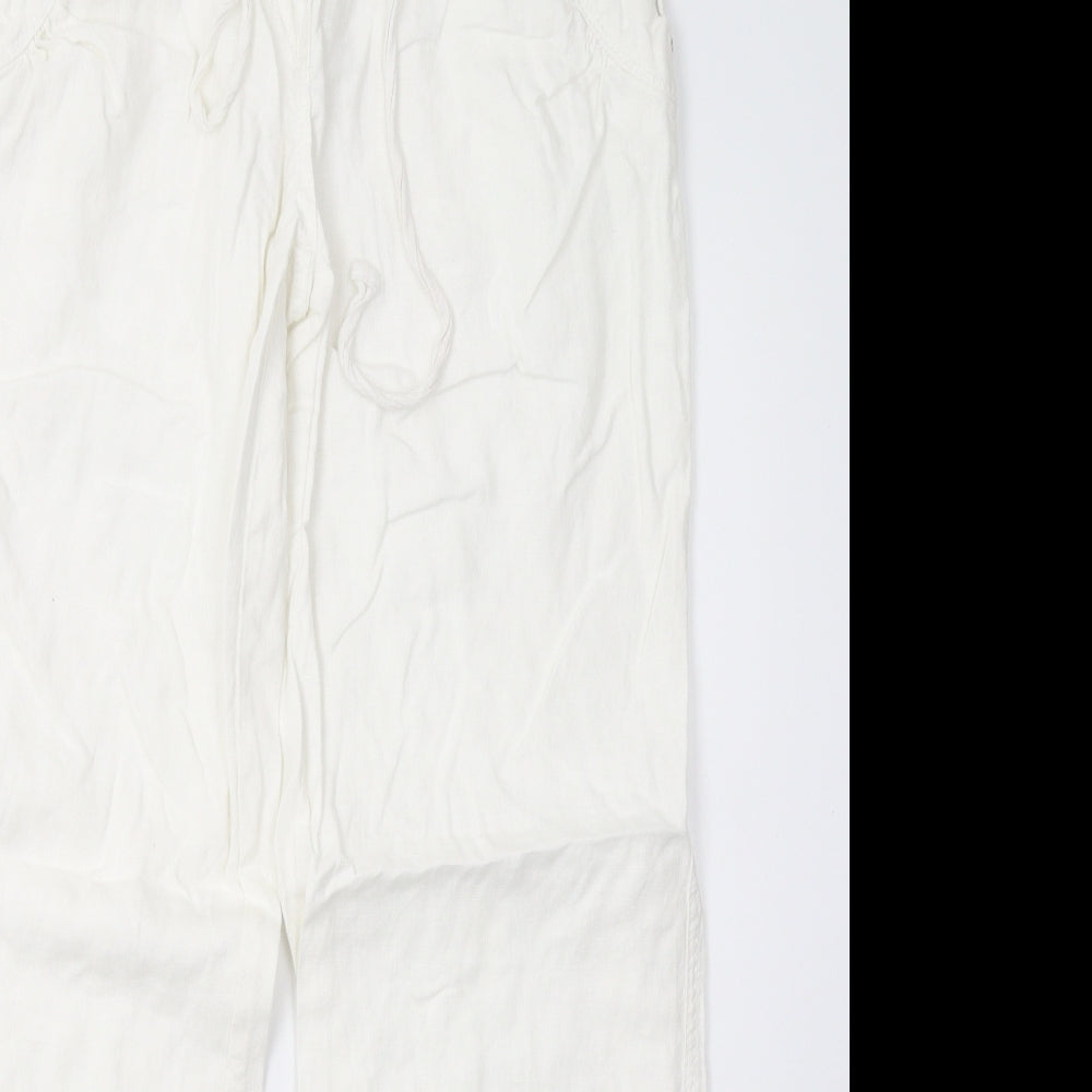 F&F Womens White   Trousers  Size 14 L31 in