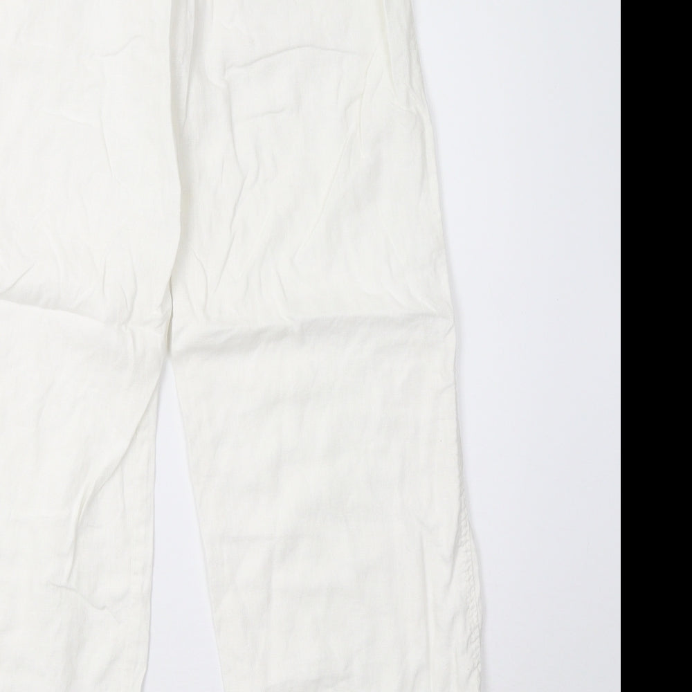 F&F Womens White   Trousers  Size 14 L31 in