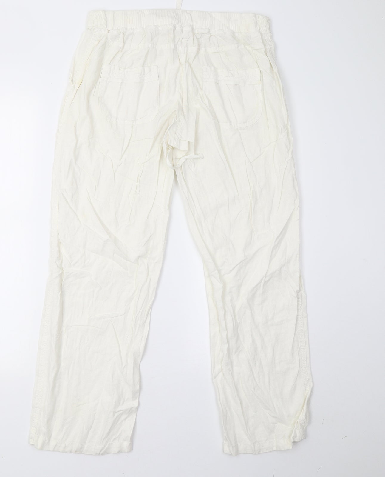 Sainsburys Womens White   Trousers  Size 10 L29 in