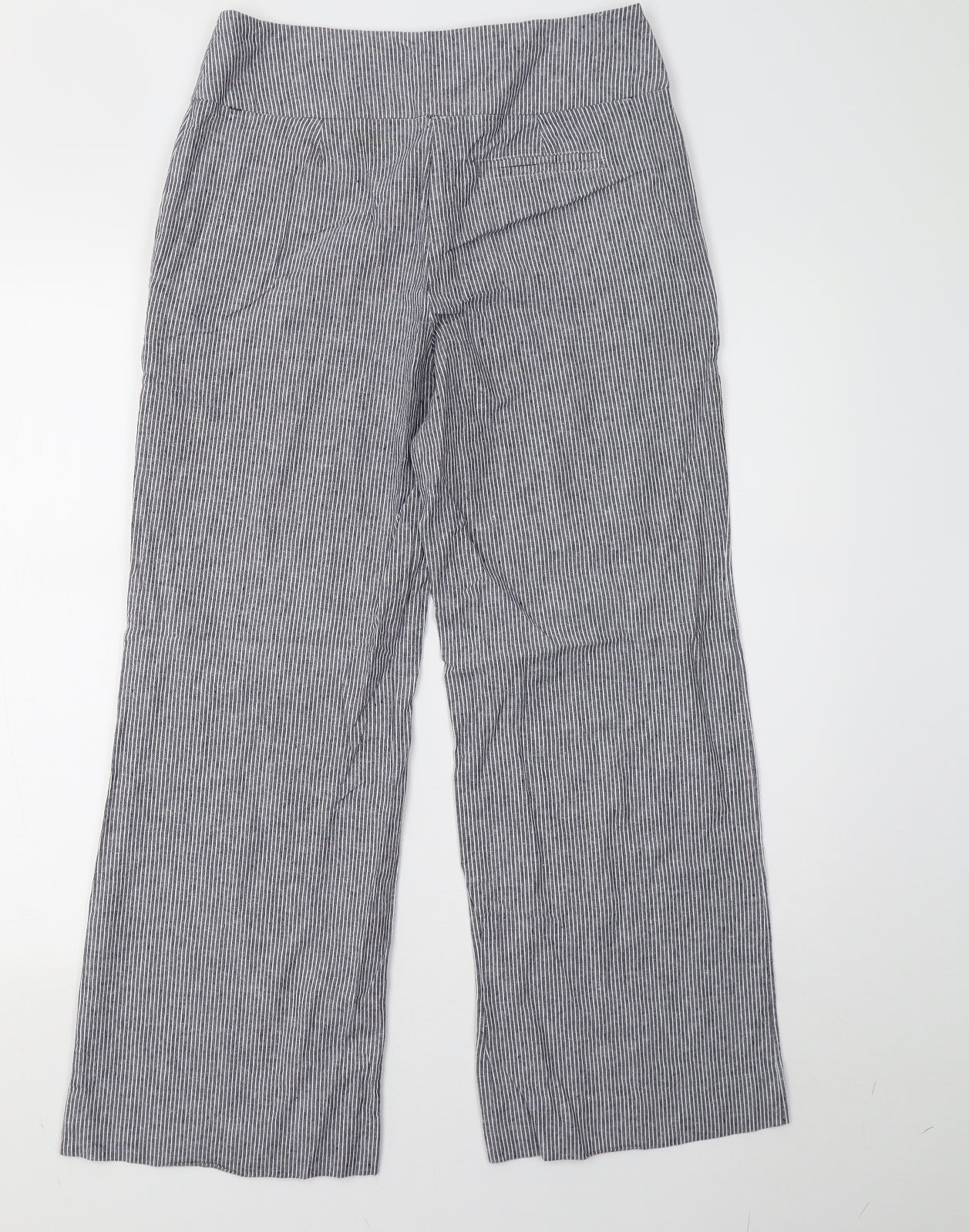 Matalan Womens Blue Striped  Trousers  Size 12 L28 in