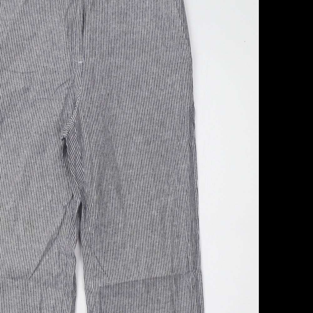 Matalan Womens Blue Striped  Trousers  Size 12 L28 in